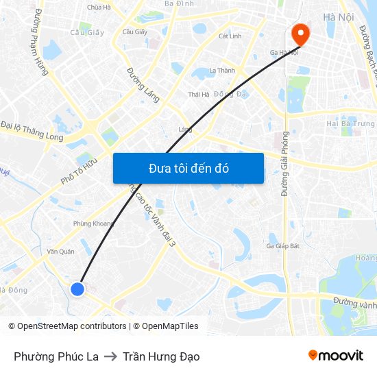 Phường Phúc La to Trần Hưng Đạo map