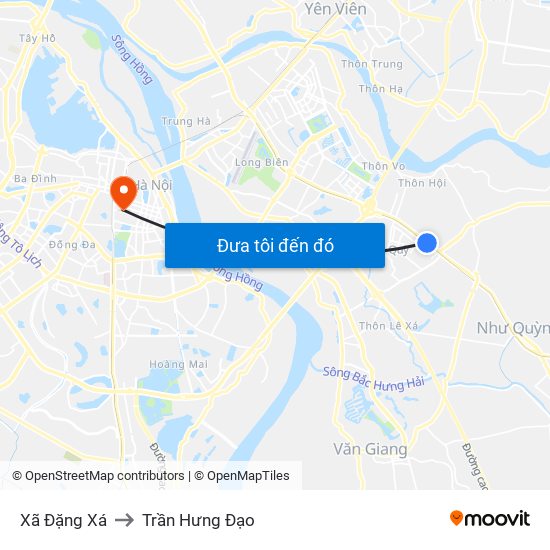 Xã Đặng Xá to Trần Hưng Đạo map