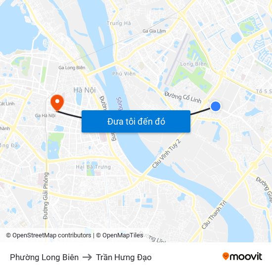 Phường Long Biên to Trần Hưng Đạo map