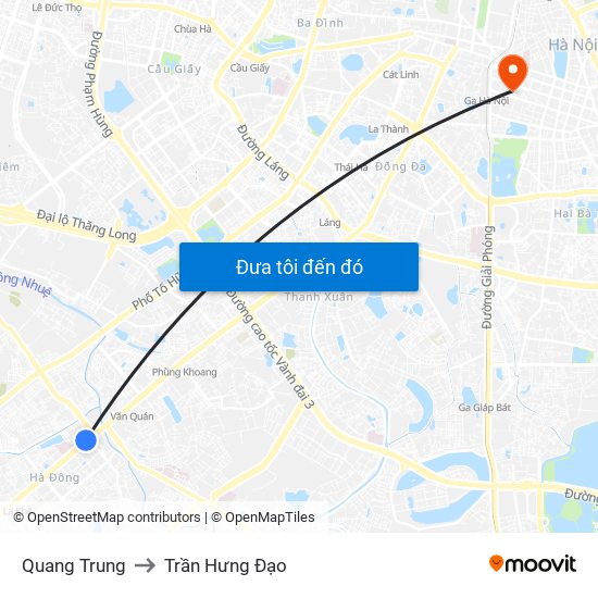 Quang Trung to Trần Hưng Đạo map