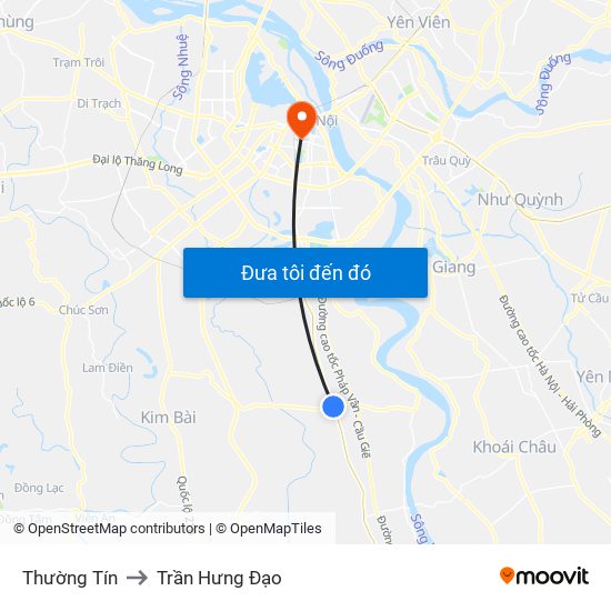 Thường Tín to Trần Hưng Đạo map