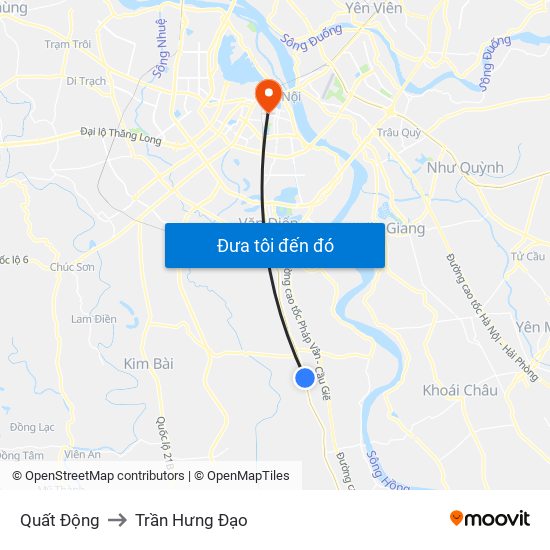 Quất Động to Trần Hưng Đạo map