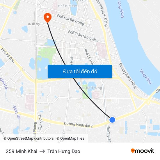 259 Minh Khai to Trần Hưng Đạo map