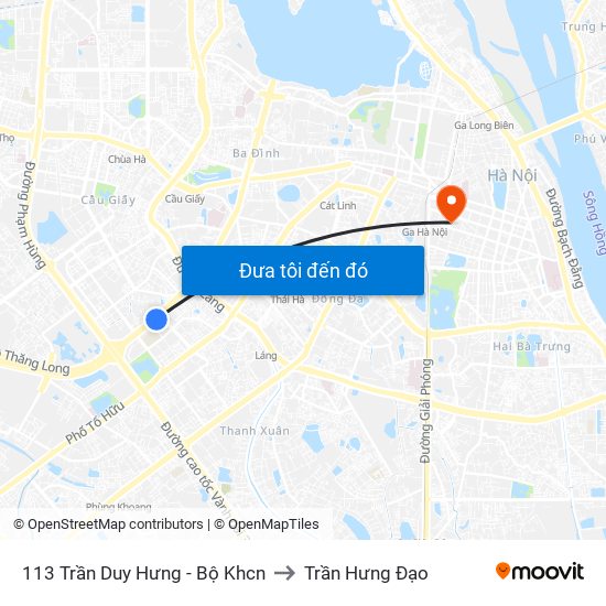 113 Trần Duy Hưng - Bộ Khcn to Trần Hưng Đạo map