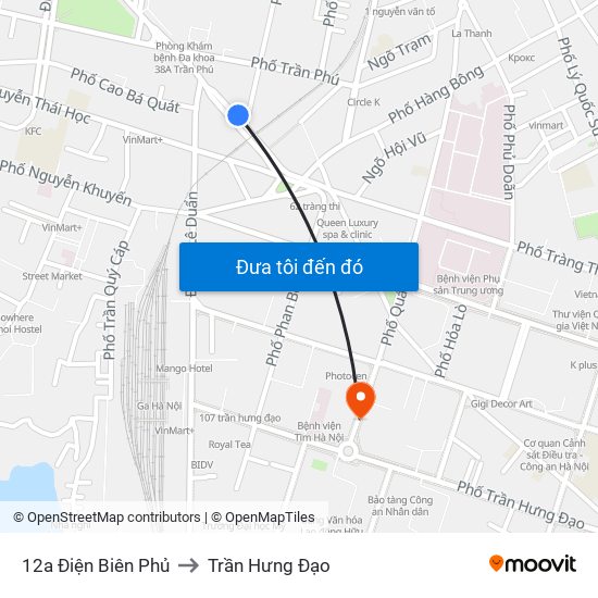 12a Điện Biên Phủ to Trần Hưng Đạo map