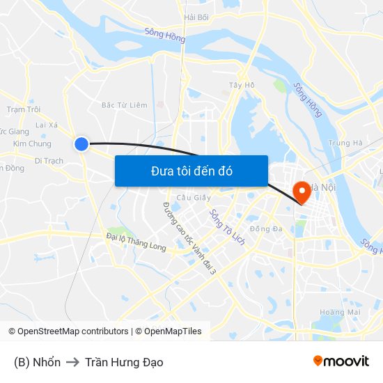 (B) Nhổn to Trần Hưng Đạo map