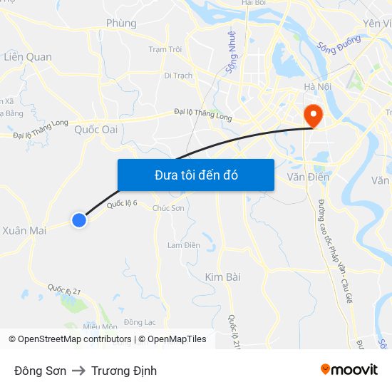 Đông Sơn to Trương Định map