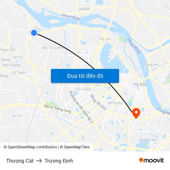 Thượng Cát to Trương Định map