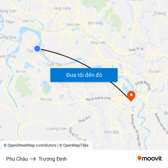 Phú Châu to Trương Định map