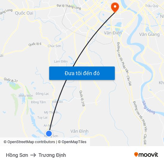 Hồng Sơn to Trương Định map