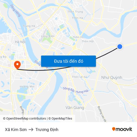 Xã Kim Sơn to Trương Định map