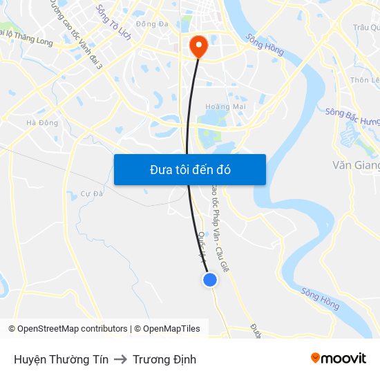 Huyện Thường Tín to Trương Định map