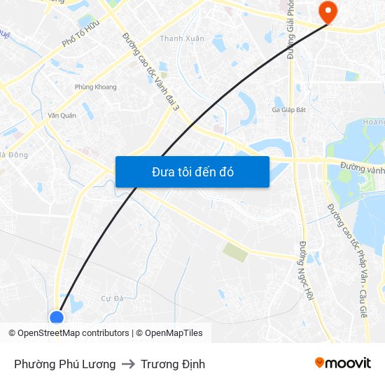 Phường Phú Lương to Trương Định map