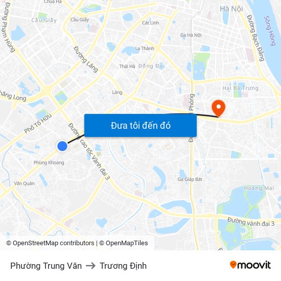 Phường Trung Văn to Trương Định map