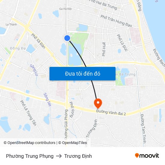 Phường Trung Phụng to Trương Định map