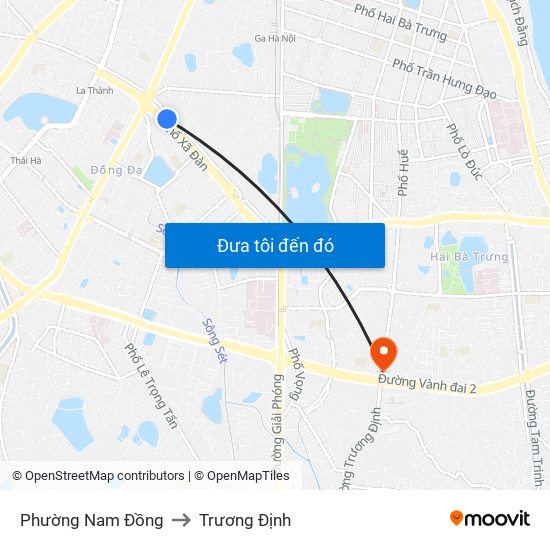 Phường Nam Đồng to Trương Định map