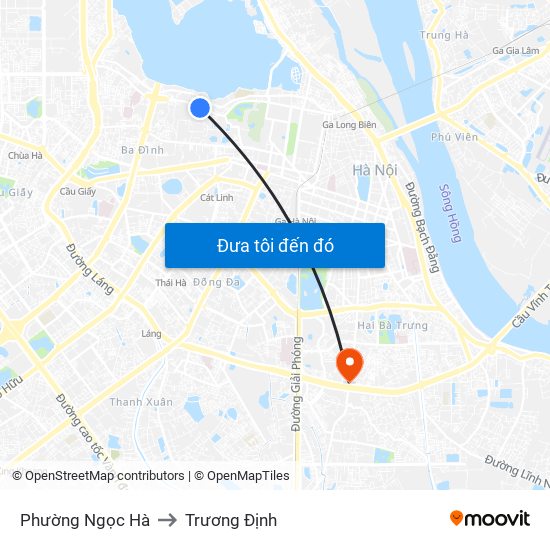 Phường Ngọc Hà to Trương Định map