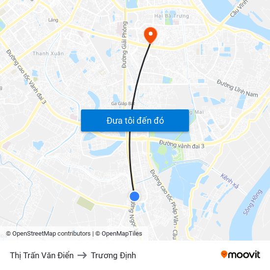 Thị Trấn Văn Điển to Trương Định map