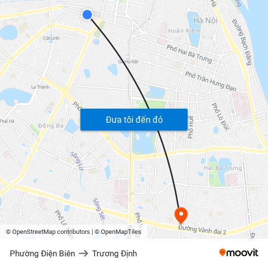 Phường Điện Biên to Trương Định map