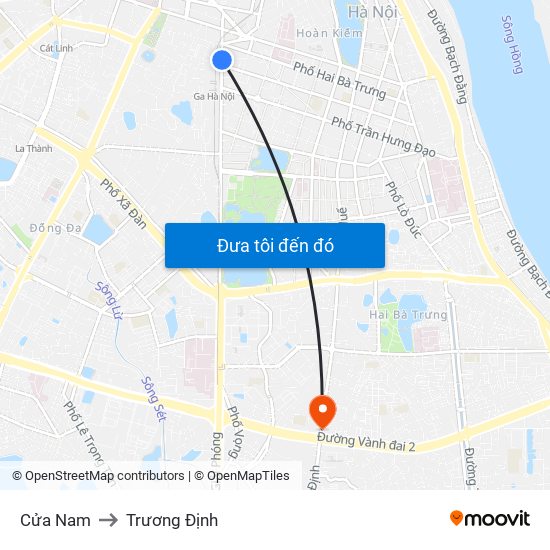 Cửa Nam to Trương Định map