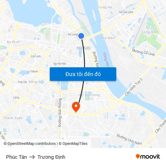 Phúc Tân to Trương Định map