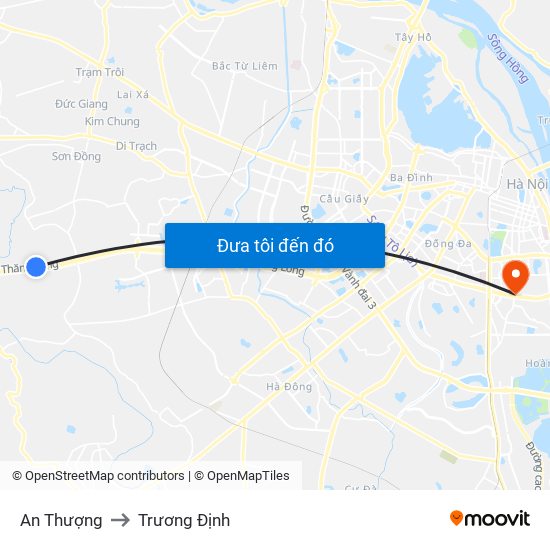 An Thượng to Trương Định map