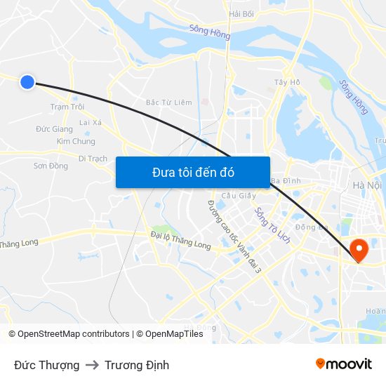 Đức Thượng to Trương Định map