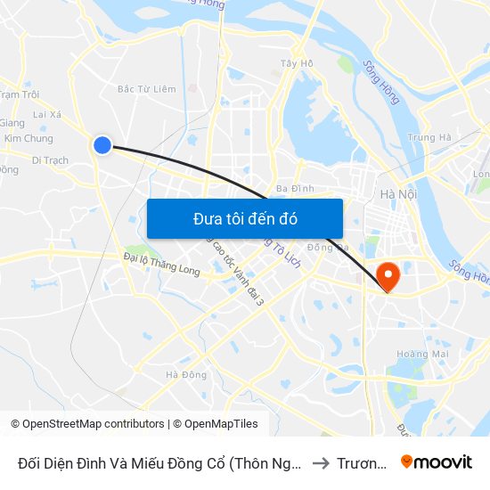 Đối Diện Đình Và Miếu Đồng Cổ (Thôn Nguyên Xá) - Đường 32 to Trương Định map