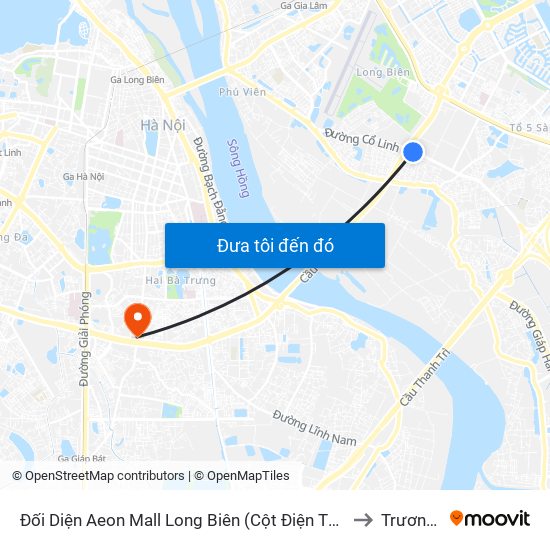 Đối Diện Aeon Mall Long Biên (Cột Điện T4a/2a-B Đường Cổ Linh) to Trương Định map