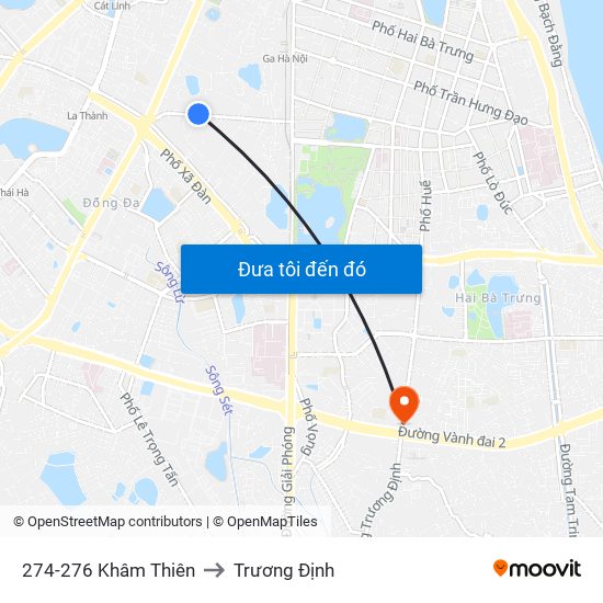 274-276 Khâm Thiên to Trương Định map