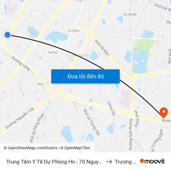 Trung Tâm Y Tế Dự Phòng Hn - 70 Nguyễn Chí Thanh to Trương Định map