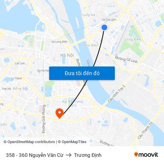 358 - 360 Nguyễn Văn Cừ to Trương Định map