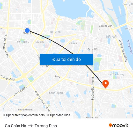 Ga Chùa Hà to Trương Định map