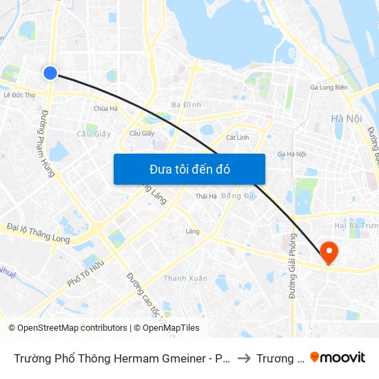 Trường Phổ Thông Hermam Gmeiner - Phạm Văn Đồng to Trương Định map