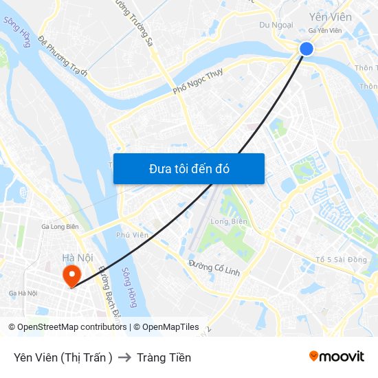 Yên Viên (Thị Trấn ) to Tràng Tiền map