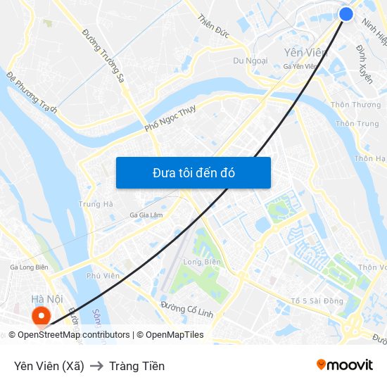 Yên Viên (Xã) to Tràng Tiền map