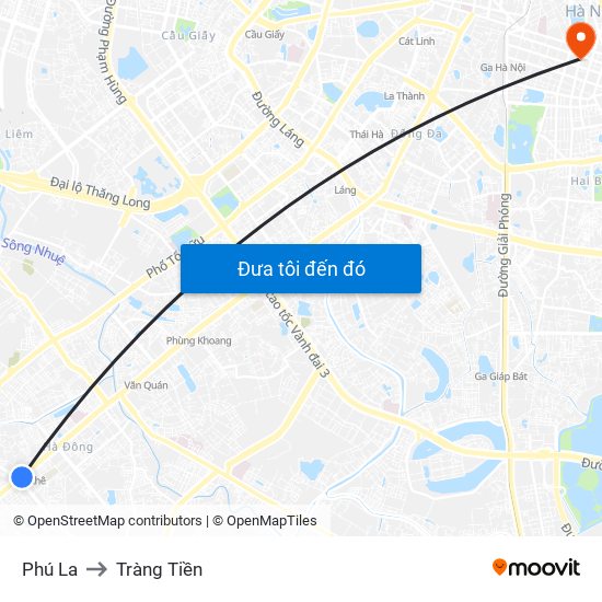 Phú La to Tràng Tiền map