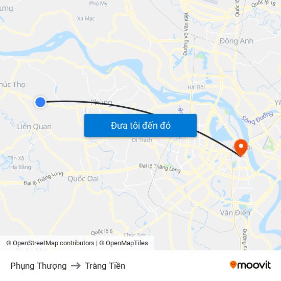 Phụng Thượng to Tràng Tiền map