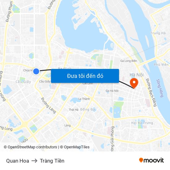 Quan Hoa to Tràng Tiền map