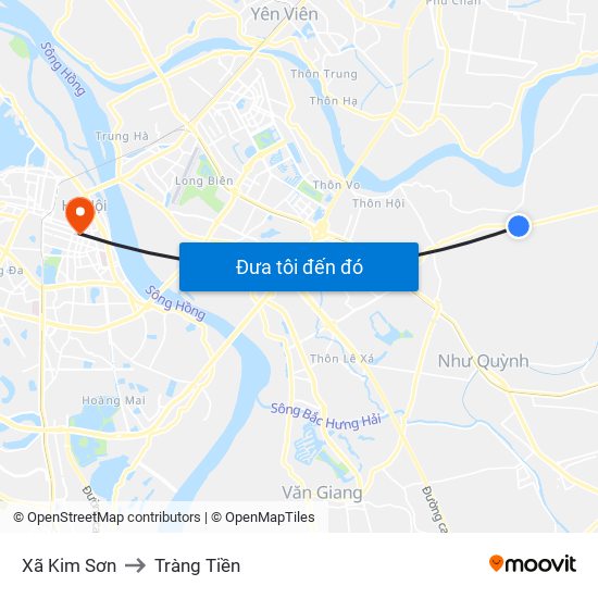 Xã Kim Sơn to Tràng Tiền map