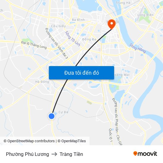 Phường Phú Lương to Tràng Tiền map