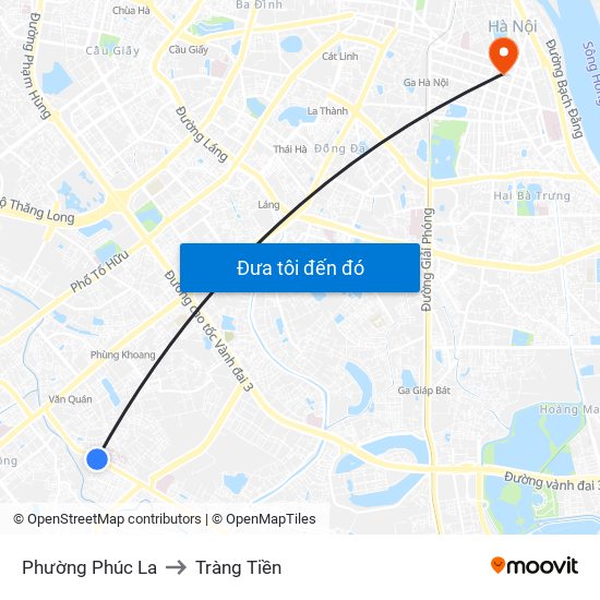 Phường Phúc La to Tràng Tiền map