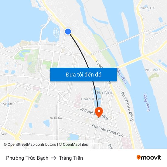 Phường Trúc Bạch to Tràng Tiền map