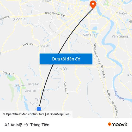 Xã An Mỹ to Tràng Tiền map