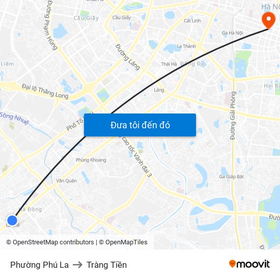 Phường Phú La to Tràng Tiền map