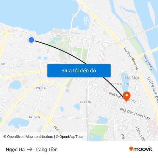 Ngọc Hà to Tràng Tiền map