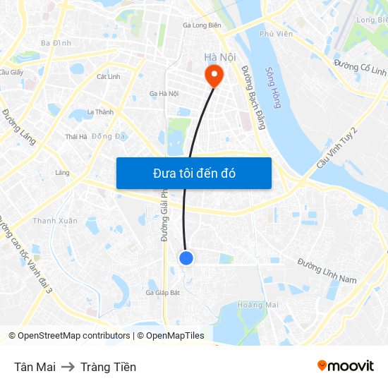 Tân Mai to Tràng Tiền map