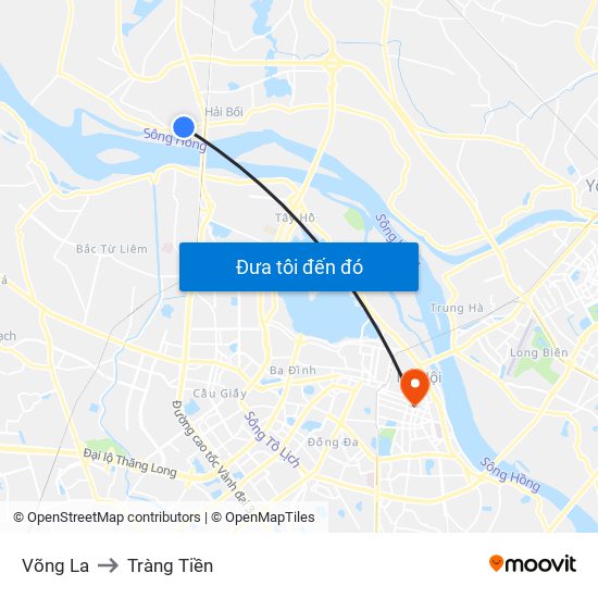 Võng La to Tràng Tiền map