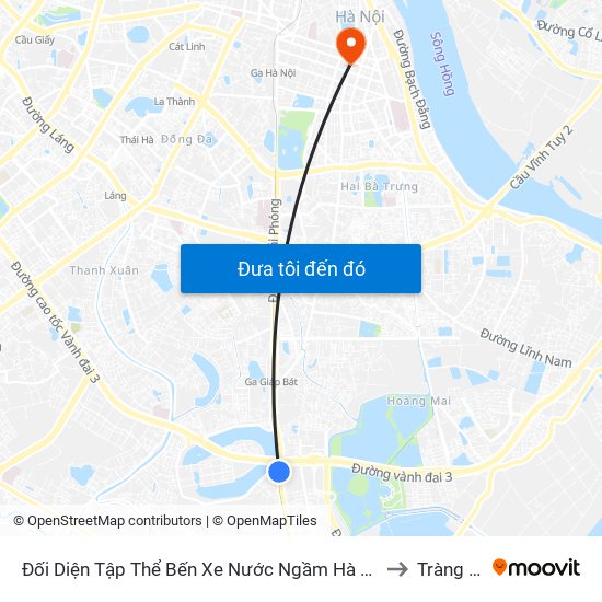 Đối Diện Tập Thể Bến Xe Nước Ngầm Hà Nội - Ngọc Hồi to Tràng Tiền map