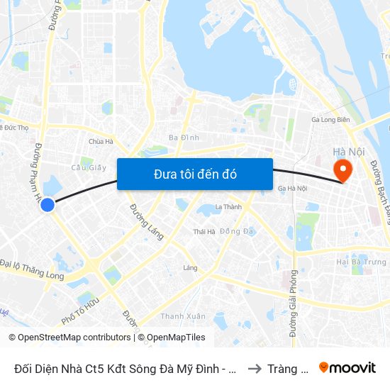 Đối Diện Nhà Ct5 Kđt Sông Đà Mỹ Đình - Phạm Hùng to Tràng Tiền map
